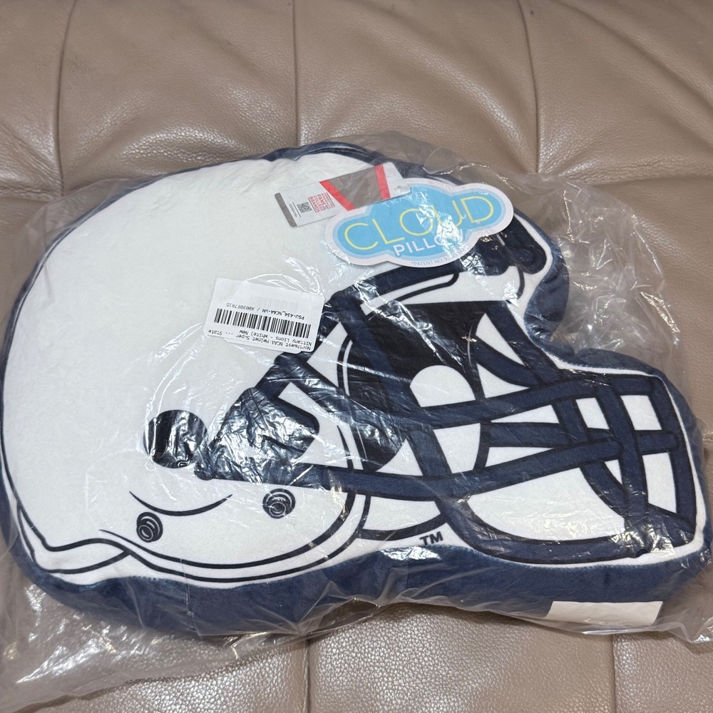 Penn State Nittany Lions Helmet Super Cloud Pillow White Navy New